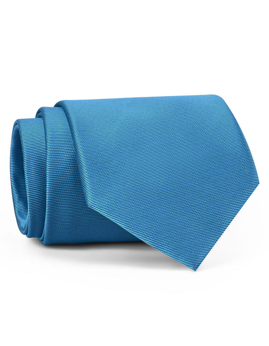 Men Aqua Blue Polyester Necktie